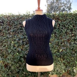 Black high neck vest